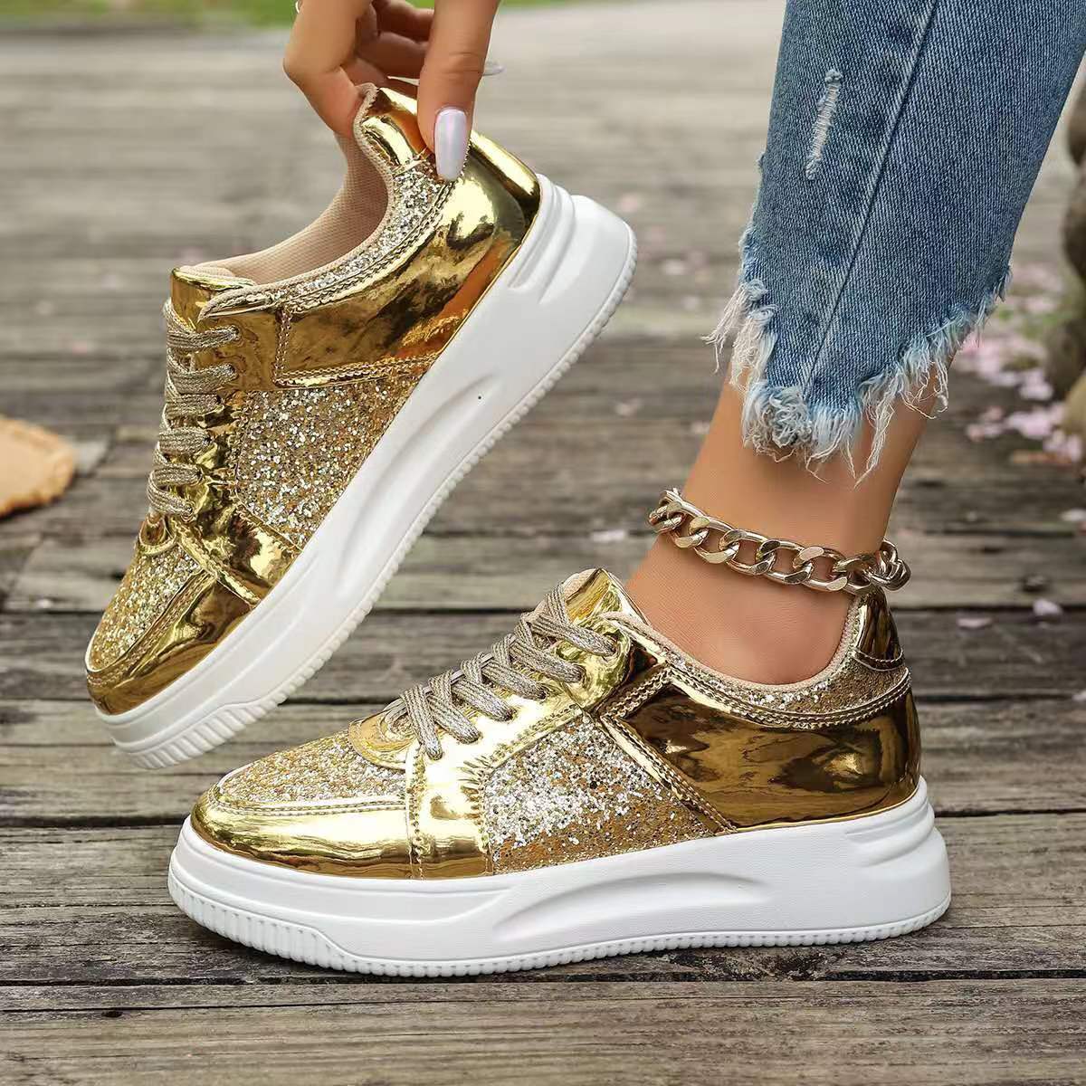 Women Casial Sequin Sneakers