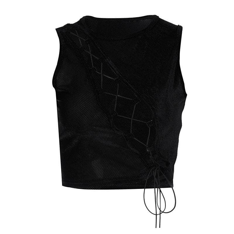 Chest Cutout Strap Vest