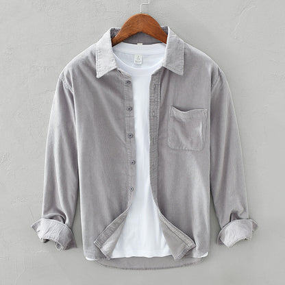 BG Spring And Autumn Retro Corduroy Shirt