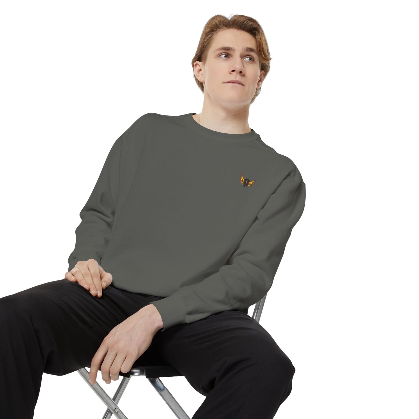 BG Garment-Dyed Sweatshirt with logo