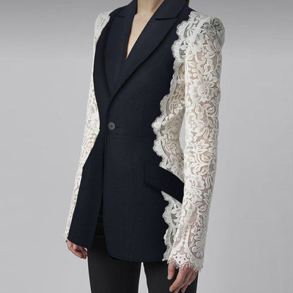 BG Special-interest Design Lace Long-sleeved Jacket