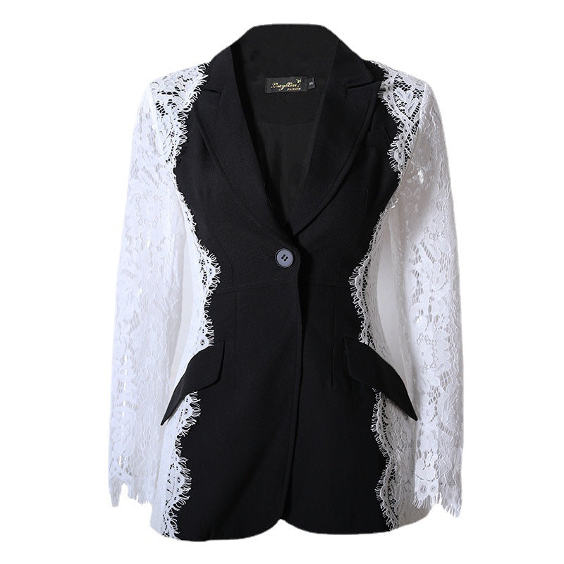 BG Special-interest Design Lace Long-sleeved Jacket