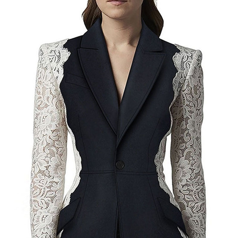 BG Special-interest Design Lace Long-sleeved Jacket