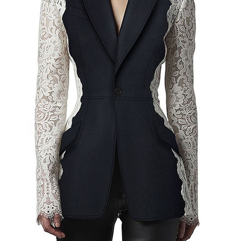 BG Special-interest Design Lace Long-sleeved Jacket