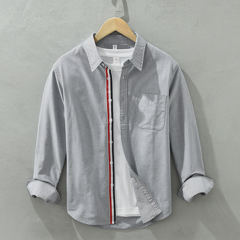 BG Casual Woven Oxford Long-sleeved Shirt