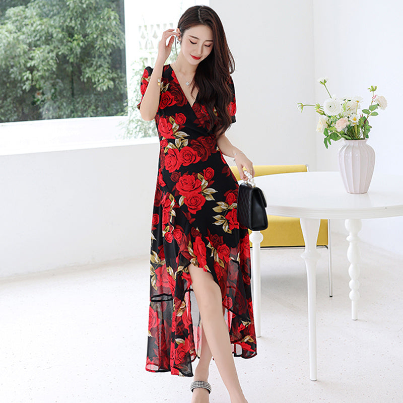 BG Limited Floral Light Luxury Slim Dress