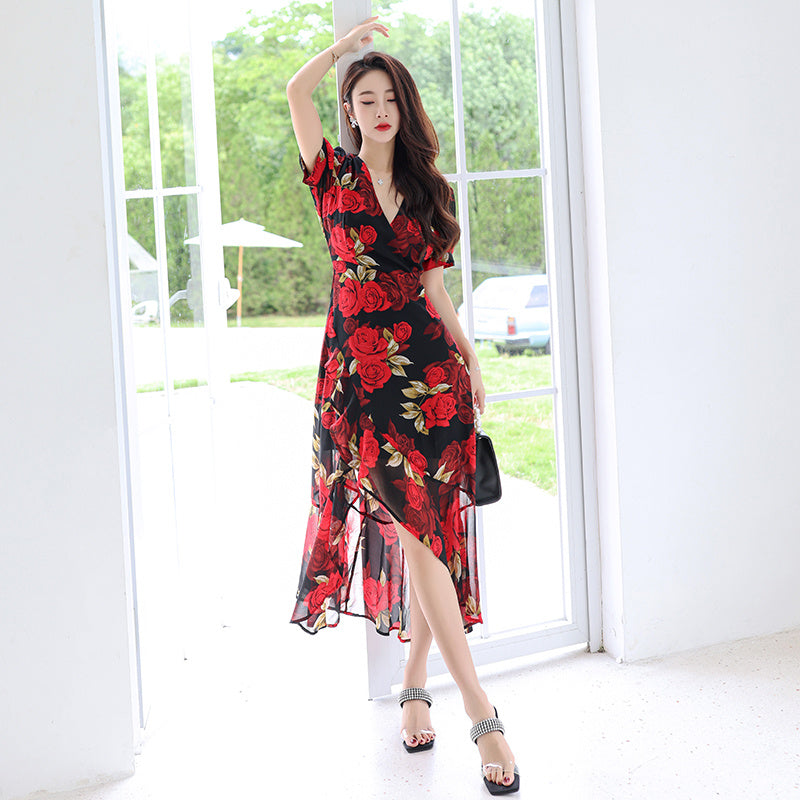 BG Limited Floral Light Luxury Slim Dress