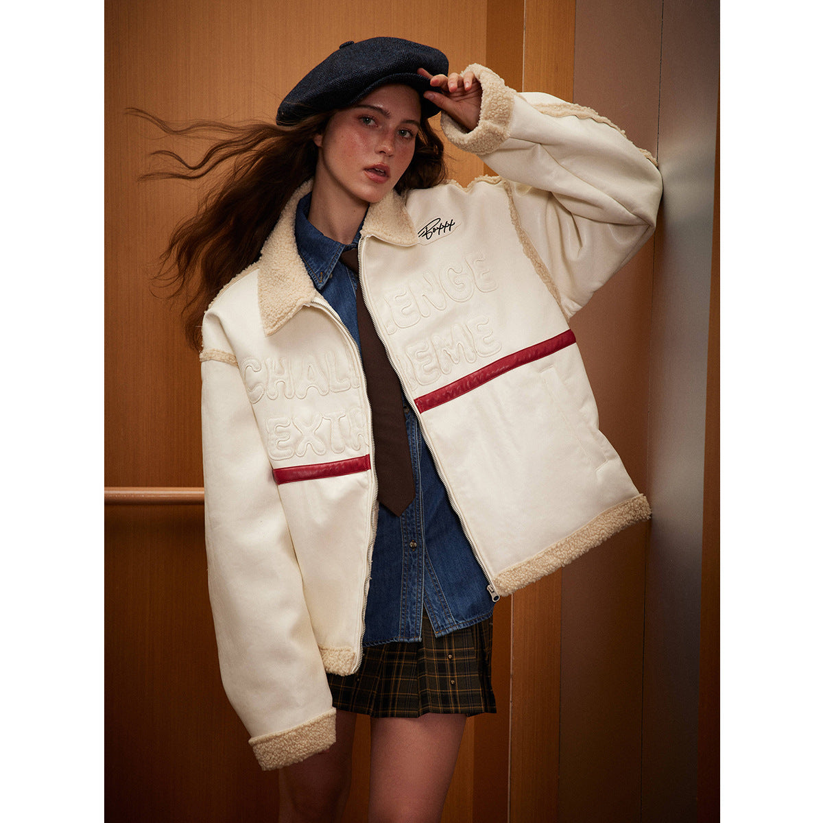 BG Lamb Cotton-padded Coat Fur Coat